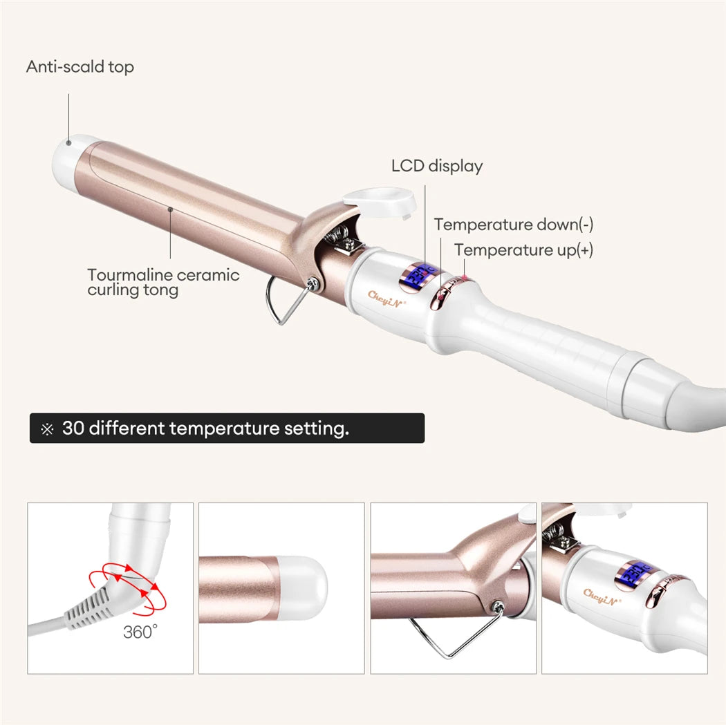 Professional electric hair curler