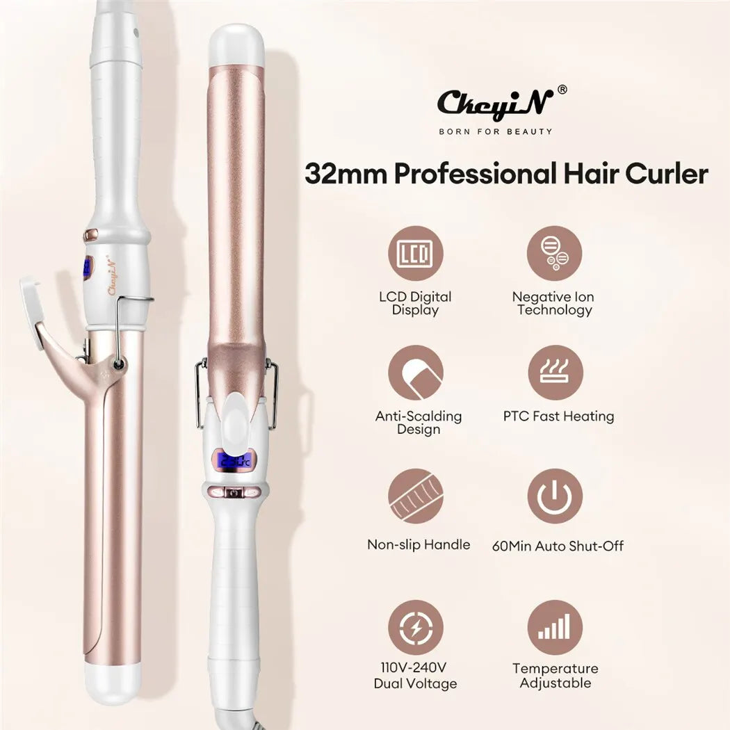 Professional electric hair curler