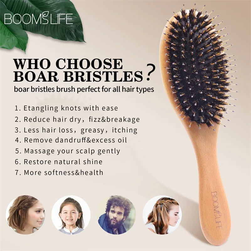 Boar Bristle Hair Brush