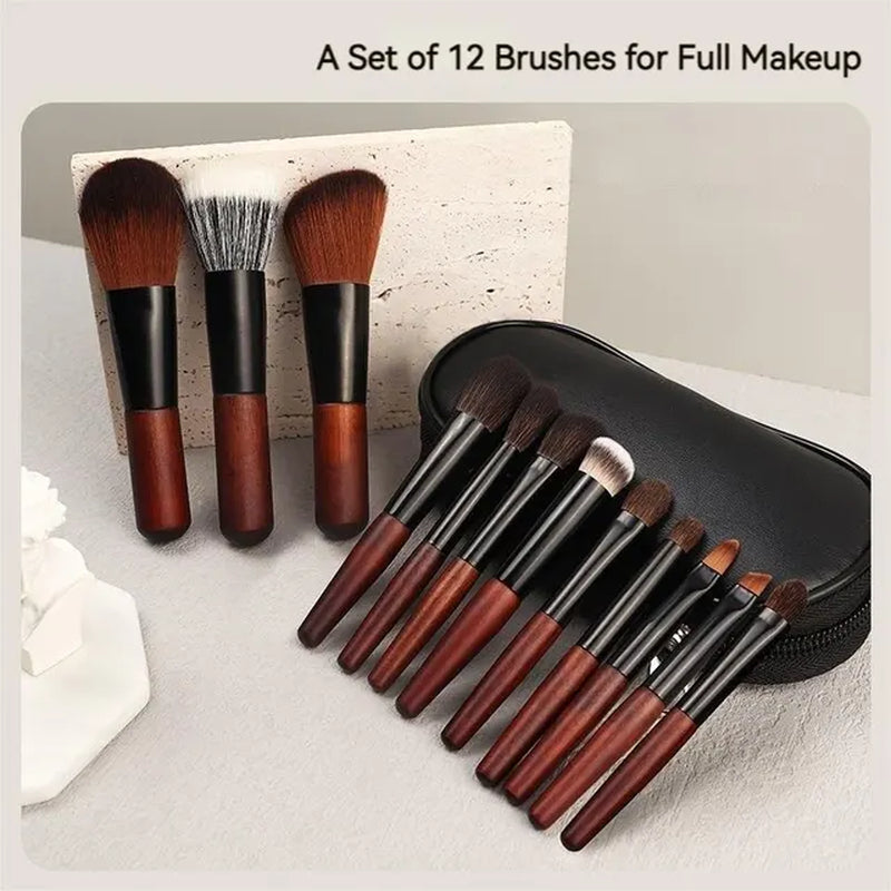 12 Piece Makeup Brush Set